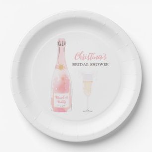 Brunch und Bubbly Champagne Brautparty Pappteller