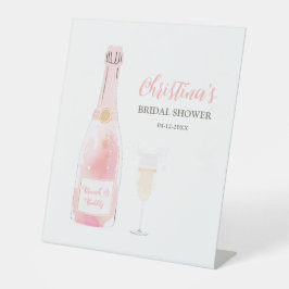 Brunch und Bubbly Champagne Brautparty Sockelschild