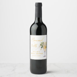 Brunch und Bubbly Champagne Brautparty Weinetikett