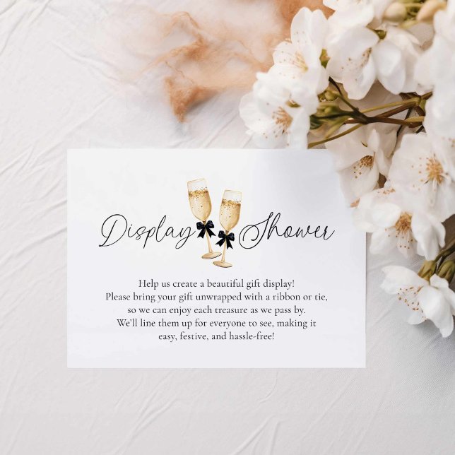 Brunch- und Bubbly-Display-Dusche Begleitkarte (Gold Brunch and Bubbly Display Shower Card)