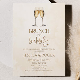 Brunch und Bubbly Engagement Party Brunch Einladung