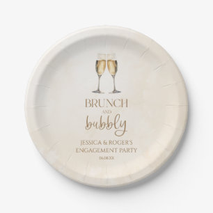 Brunch und Bubbly Engagement Party Brunch Pappteller