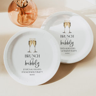 Brunch und Bubbly Engagement Party Brunch Pappteller