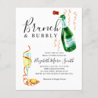 Brunch und Bubbly Flasche Bridal Dusche Einladung