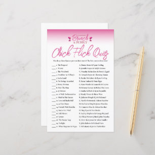Brunch und Bubbly Galentines Chick Flick Game Quiz