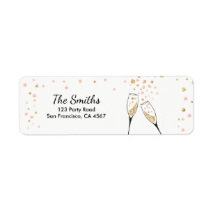 Brunch und Bubbly geben Address Label Champagne zu