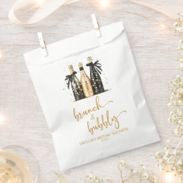 Brunch und Bubbly Gold Champagner Brautparty Geschenktütchen