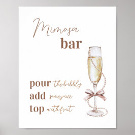 Brunch und Bubbly Mimosa Bar Sign 8x10 Poster