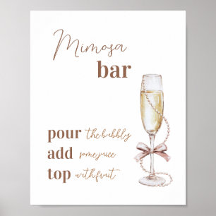 Brunch und Bubbly Mimosa Bar Sign 8x10 Poster