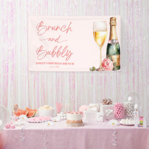 Brunch und Bubbly Mimosa Champagne Birthday Brunch Banner