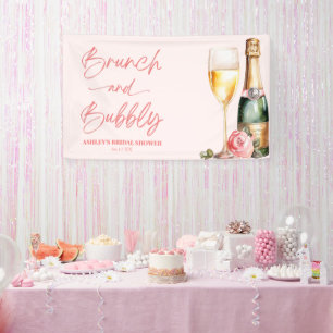 Brunch und Bubbly Mimosa Champagne Brautparty Banner