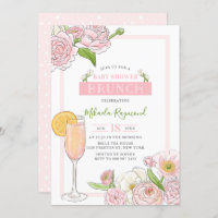 Brunch und Bubbly | Pink Floral Baby Duschbrunch