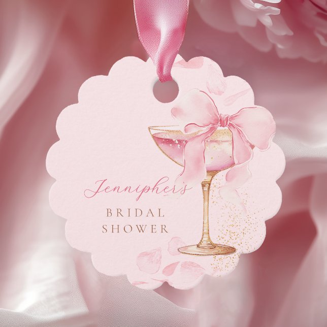 Brunch und Bubbly Pink Gefälligetags Geschenkanhänger (Von Creator hochgeladen)