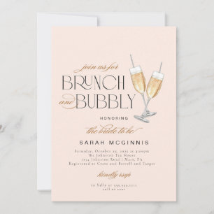 Brunch und Bubbly Prosecco Champagner-Dusche einla Einladung