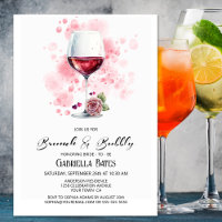 Brunch und Bubbly Red Wine Glass Brautparty
