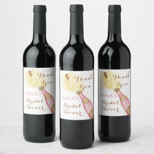 Brunch und Bubbly Sparkling Bridal Showe Weinetikett