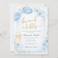 Brunch und Champagner Blaues Brautjungfern-Dusche