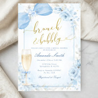 Brunch und Champagner Blaues Brautjungfern-Dusche