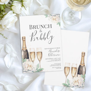 Brunch und Champagner Brautparty Einladung