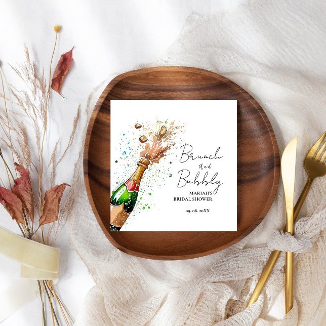 Brunch und Champagner-Brautparty Serviette (Von Creator hochgeladen)