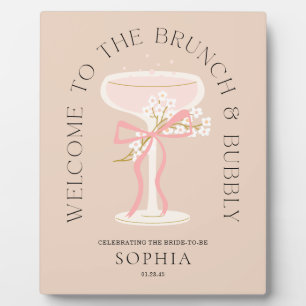 Brunch und Champagner Brautparty Willkommen Fotoplatte