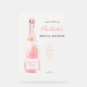 Brunch und prickelndes Champagner Brautabschied Be Acrylschild