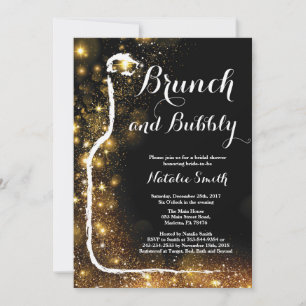 Brunch- und Sekt-Brautabschiedseinladung Einladung