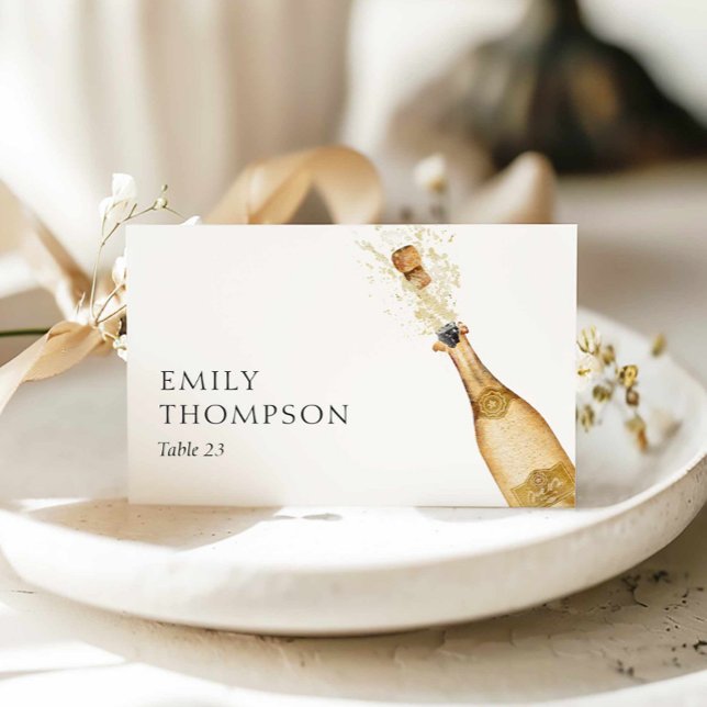 Brunch und Sprudel Brautparty Platzkarten Tischnummer (Brunch and Bubbly Bridal Shower Escort Card)
