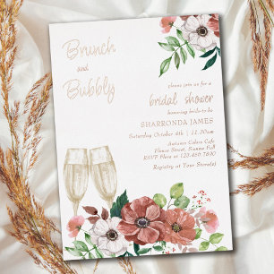 Brunch und Sprudel Herbst-Brautjunggesellinnenabsc Folieneinladung