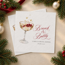 Brunch und Sprudel Hochzeitseinladung im Winter