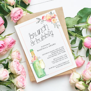 Brunch und Sprudel Junggesellinnenabschied Einladung
