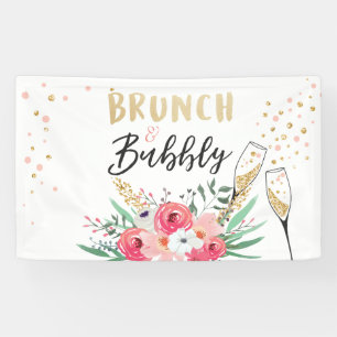 Brunch und sprudelnde Brautpartyfahne Champagne Banner