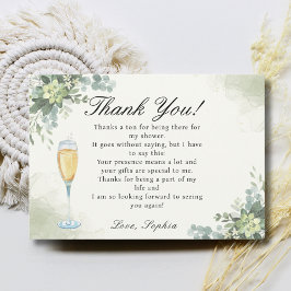 Brunch y Bubbly Glass of Champange  Dankeskarte