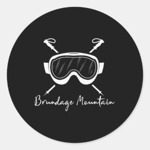 Brundage Mountain Idaho Skibrille Ski fahren Skifa Runder Aufkleber