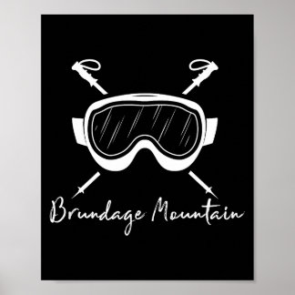 Brundage Mountain Idaho Skibrille Skifahren Skifah Poster