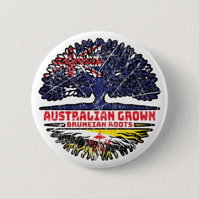 Brunei Bruneian Australian Australia Tree Roots Button (Vorderseite)