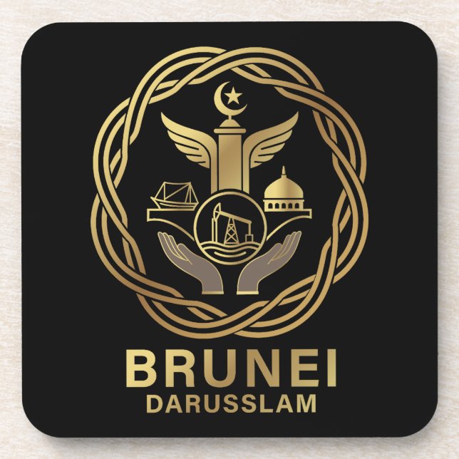 Brunei Darusslam Südostasien Getränkeuntersetzer (Vorderseite)