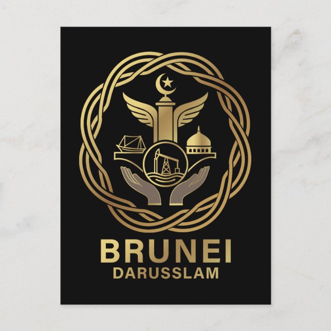 Brunei Darusslam Südostasien Postkarte (Vorderseite)