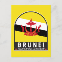 Brunei Flag Emblem gestört Vintag