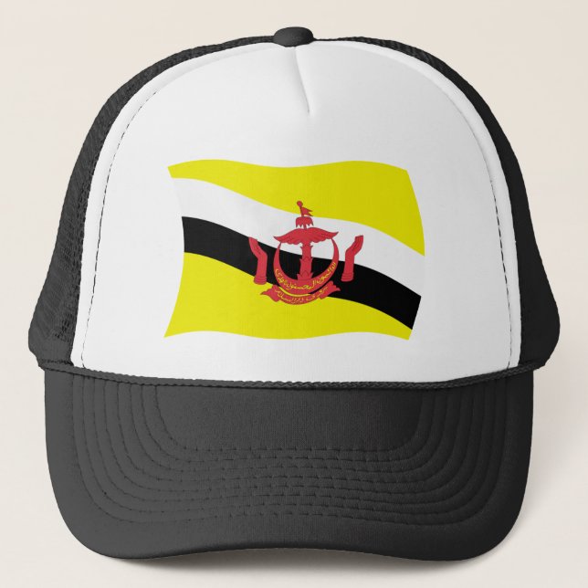 Brunei Flag Hat Truckerkappe (Vorderseite)