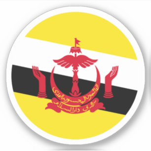Brunei-Flag-Rundaufkleber Aufkleber