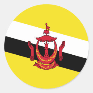 Brunei Flag Runder Aufkleber