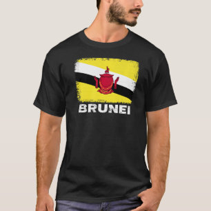 Brunei Flag Unterstützung Bruneischen Menschen Fra T-Shirt
