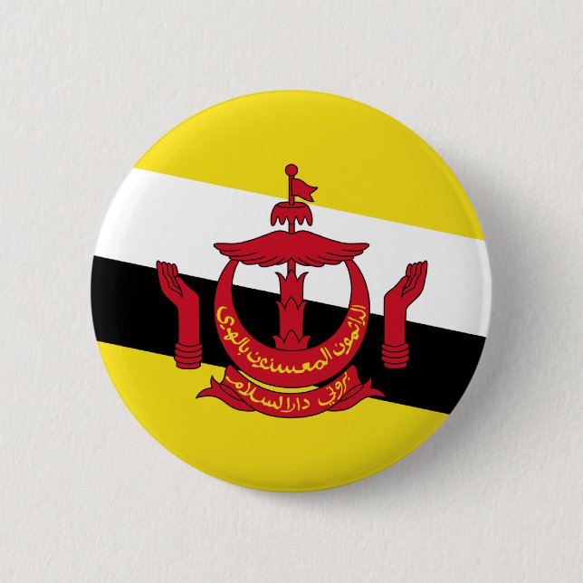 Brunei-Flagge Button (Vorderseite)