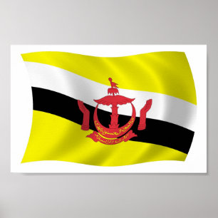 Brunei-Flagge Poster Druck