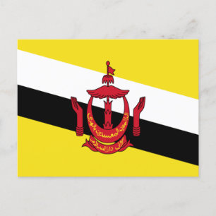 Brunei-Flagge Postkarte