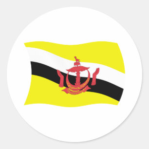 Brunei-Flaggen-Aufkleber Runder Aufkleber