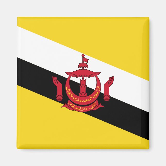 Brunei-Flaggenmagnet Magnet (Vorne)