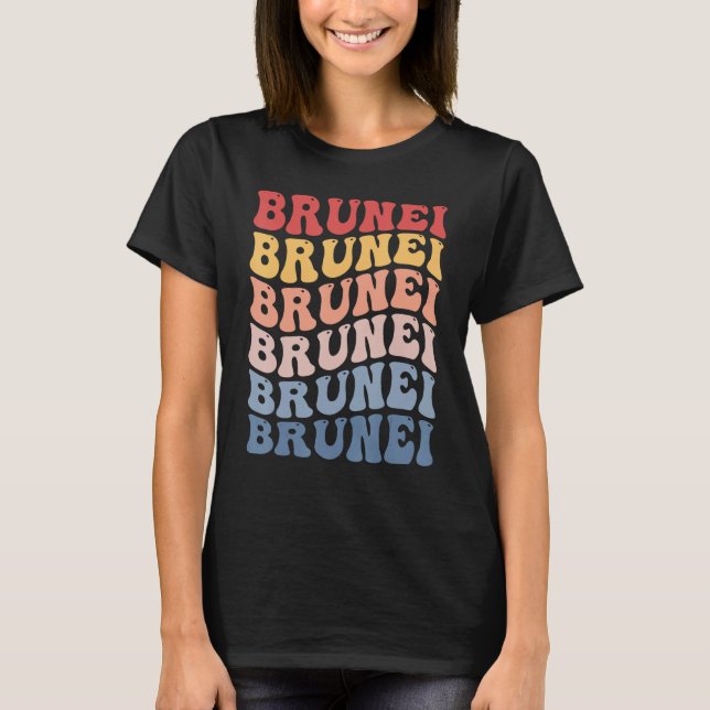 Brunei Groovy Retro Bruneian T-Shirt (Vorderseite)