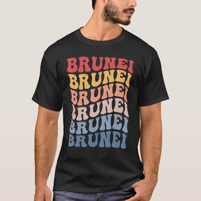 Brunei Groovy Retro Bruneian T-Shirt (Vorderseite)